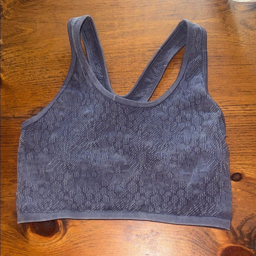 aerie Textured Seamless Racerback Bralette - Charcoal Gray